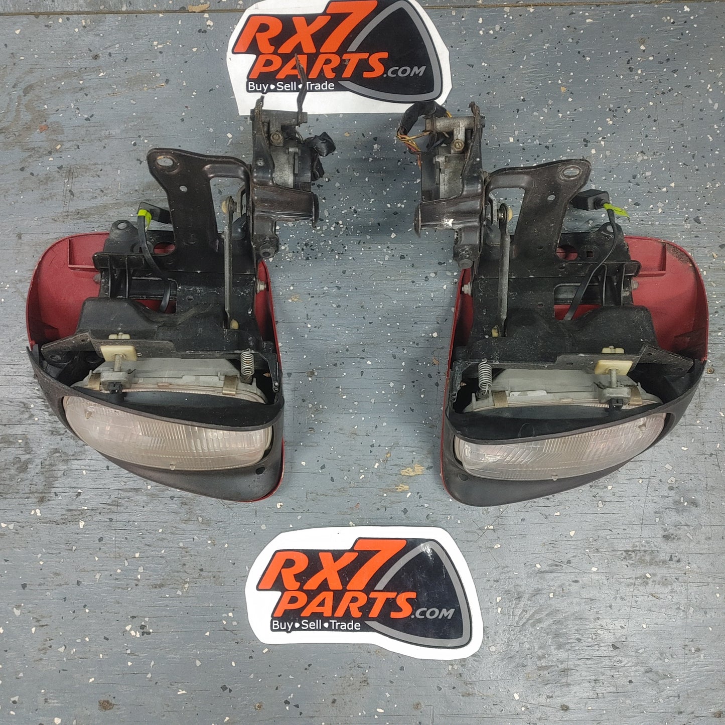 LHD, RHD Complete Headlight Assembly Motor Lid Bezel Cover RX7 FD FD3S 93 - 02 Mazda S4B0/278