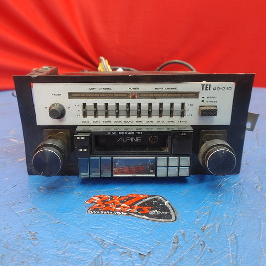 LHD, RHD Alpine 7163 Am/Fm Cassette Car Stereo With Tuner 7163 RX7 SA SA22C FB FB3S 79 - 85 Mazda S12B10/4