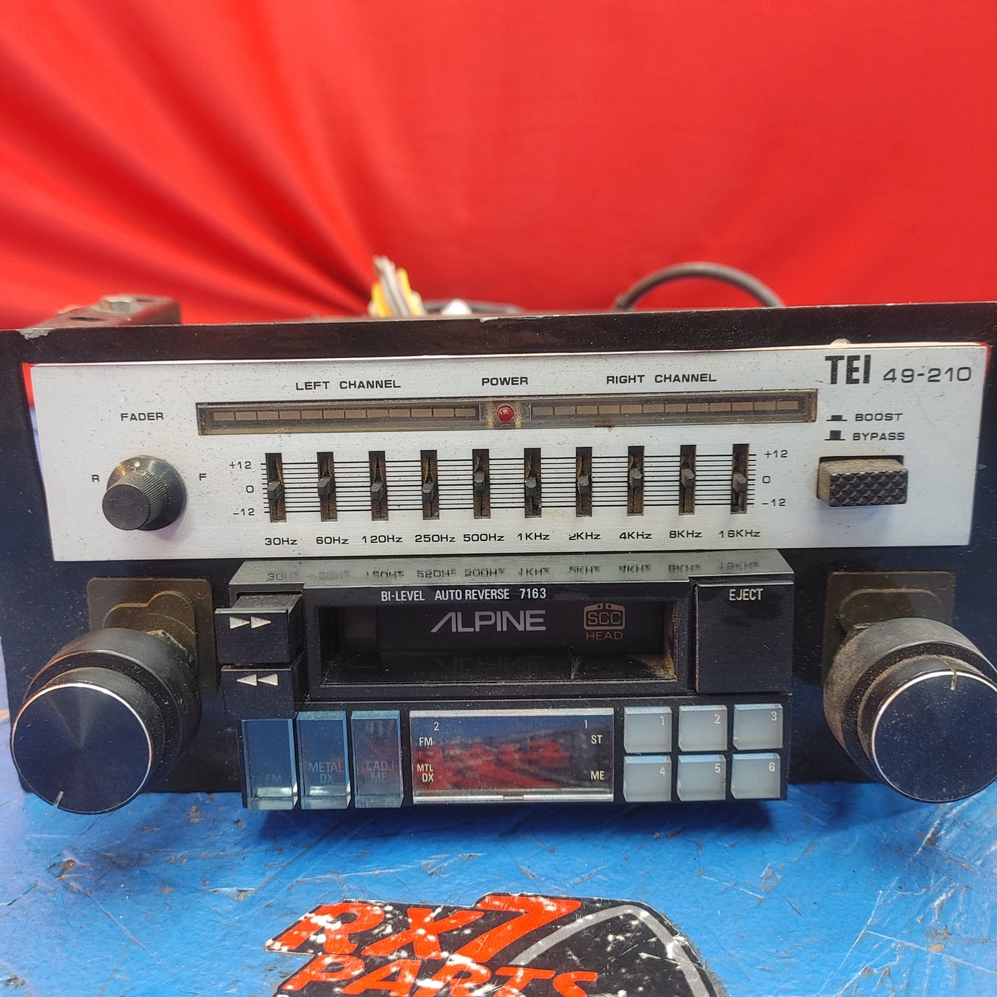 LHD, RHD Alpine 7163 Am/Fm Cassette Car Stereo With Tuner 7163 RX7 SA SA22C FB FB3S 79 - 85 Mazda S12B10/4