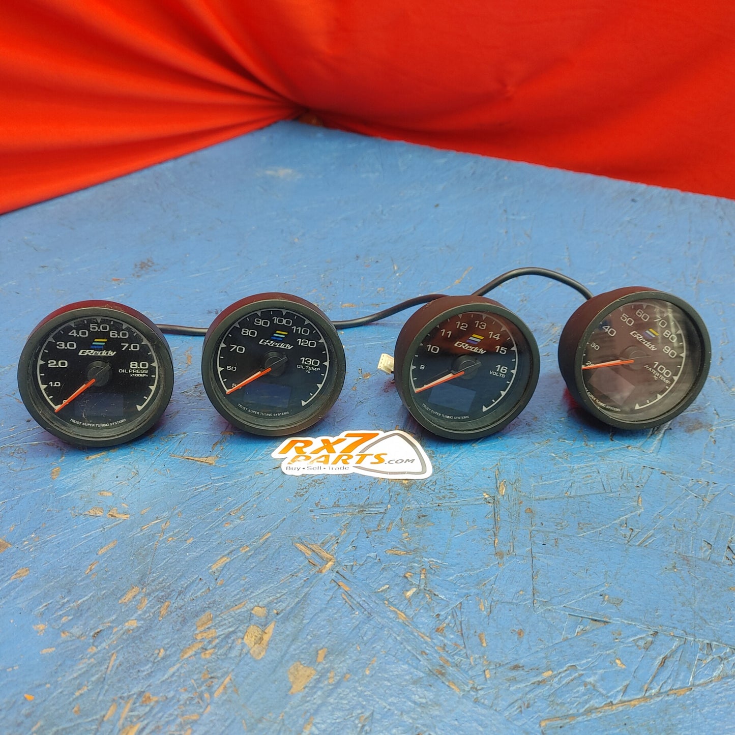 LHD, RHD Greddy Multi D/A Gauge Set (Oil Pressure, Oil Temperature, Water Temperature, Volts) S12B17/13