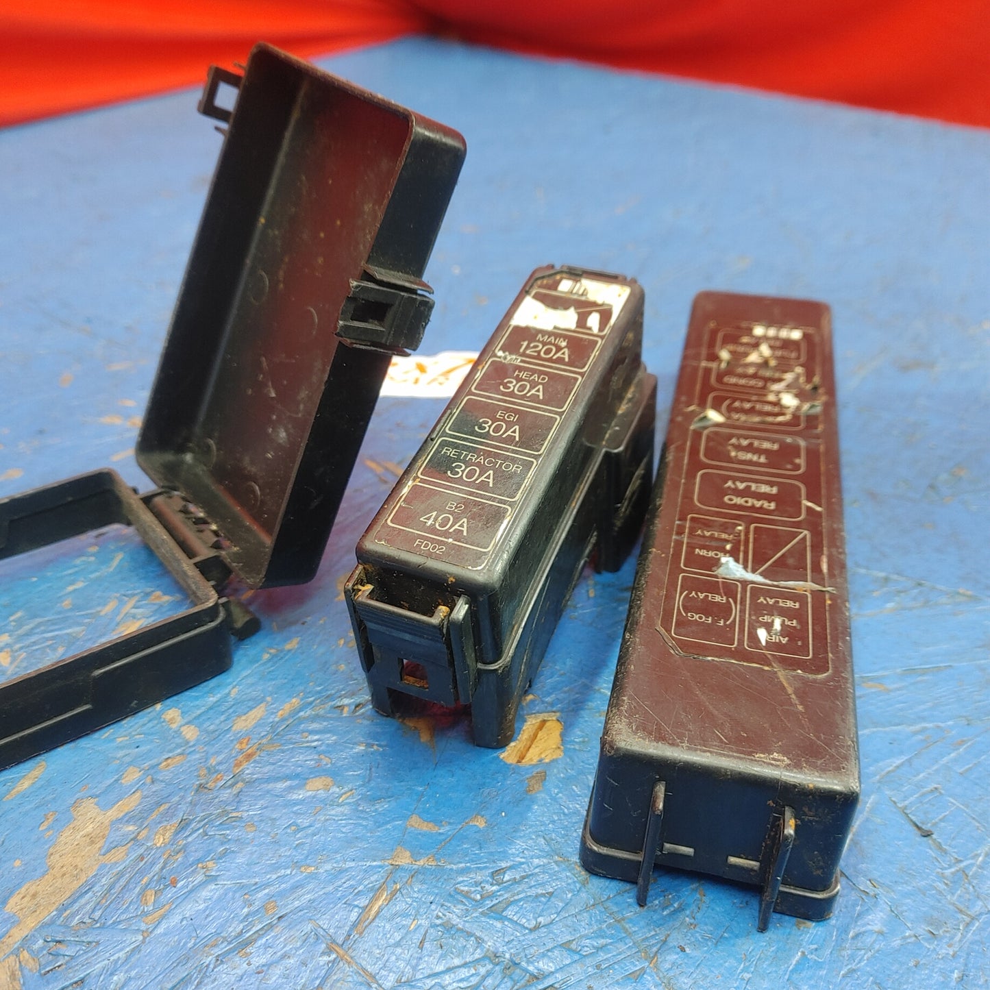 LHD, RHD Fuse Box Covers Lids Set Of 3 Fans Battery Main RX7 FD FD3S 93 - 02 Mazda S12B17/9