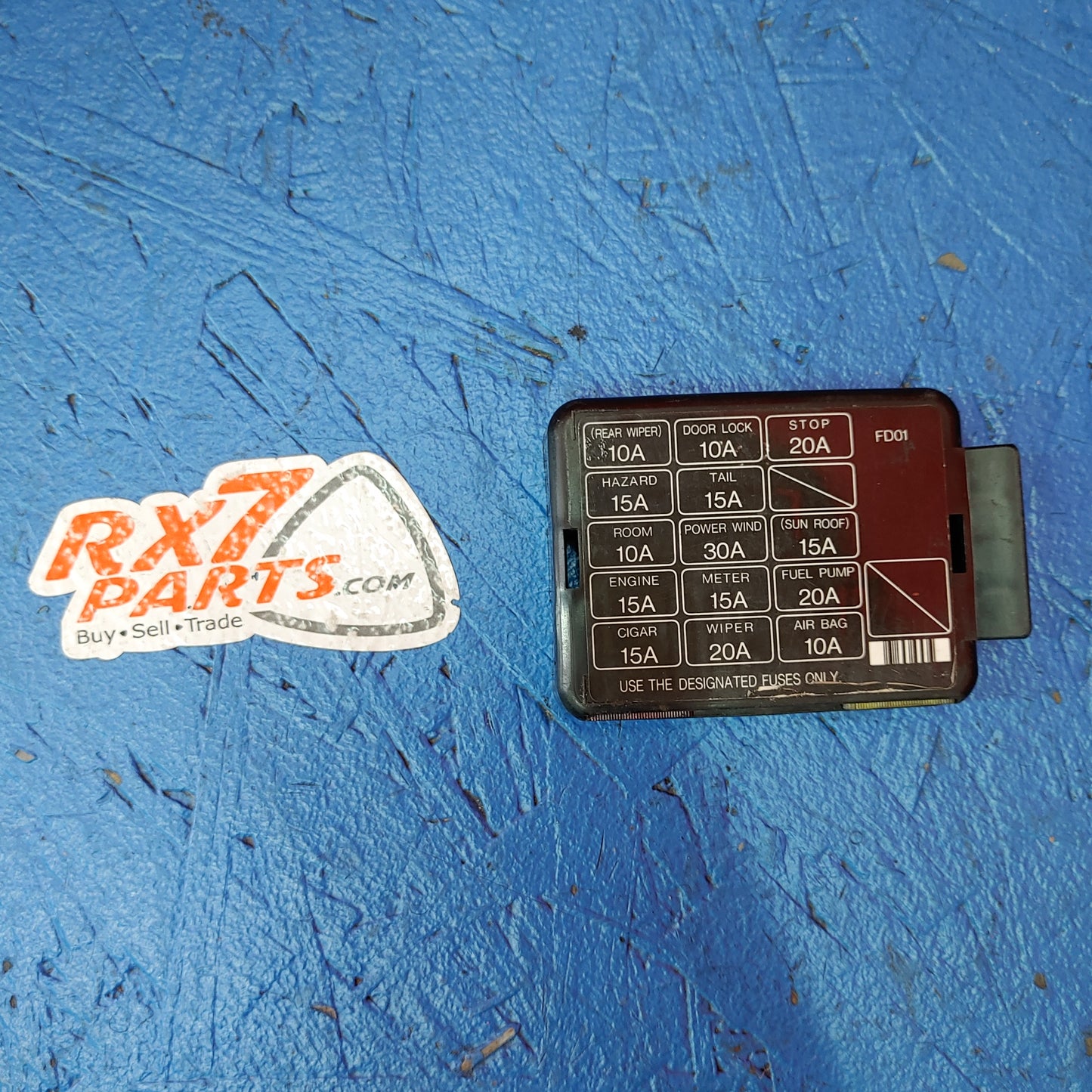 LHD, RHD Interior Fuse Box Lid Cover RX7 FD FD3S 93 - 02 Mazda S5B33/3