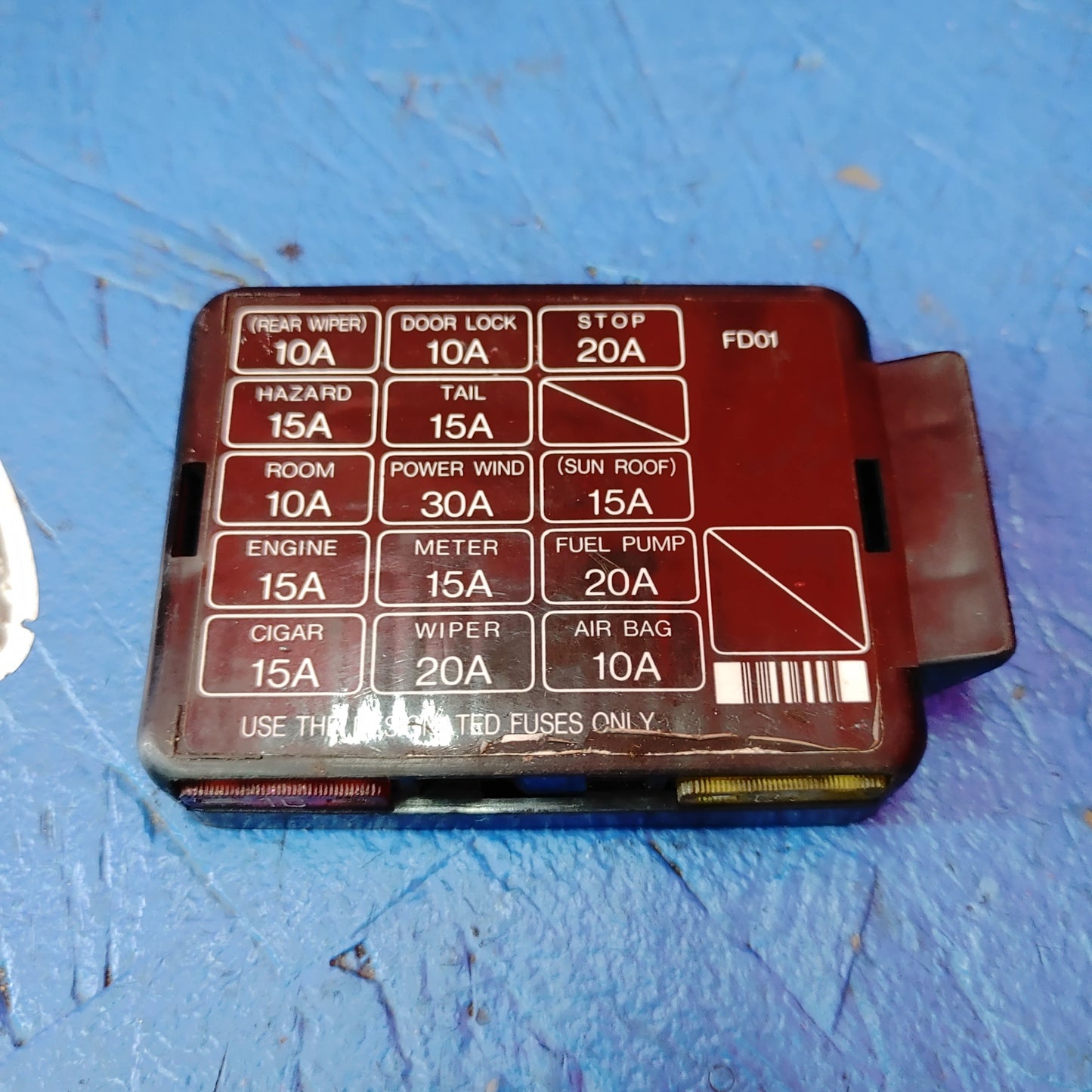 LHD, RHD Interior Fuse Box Lid Cover RX7 FD FD3S 93 - 02 Mazda S5B33/3