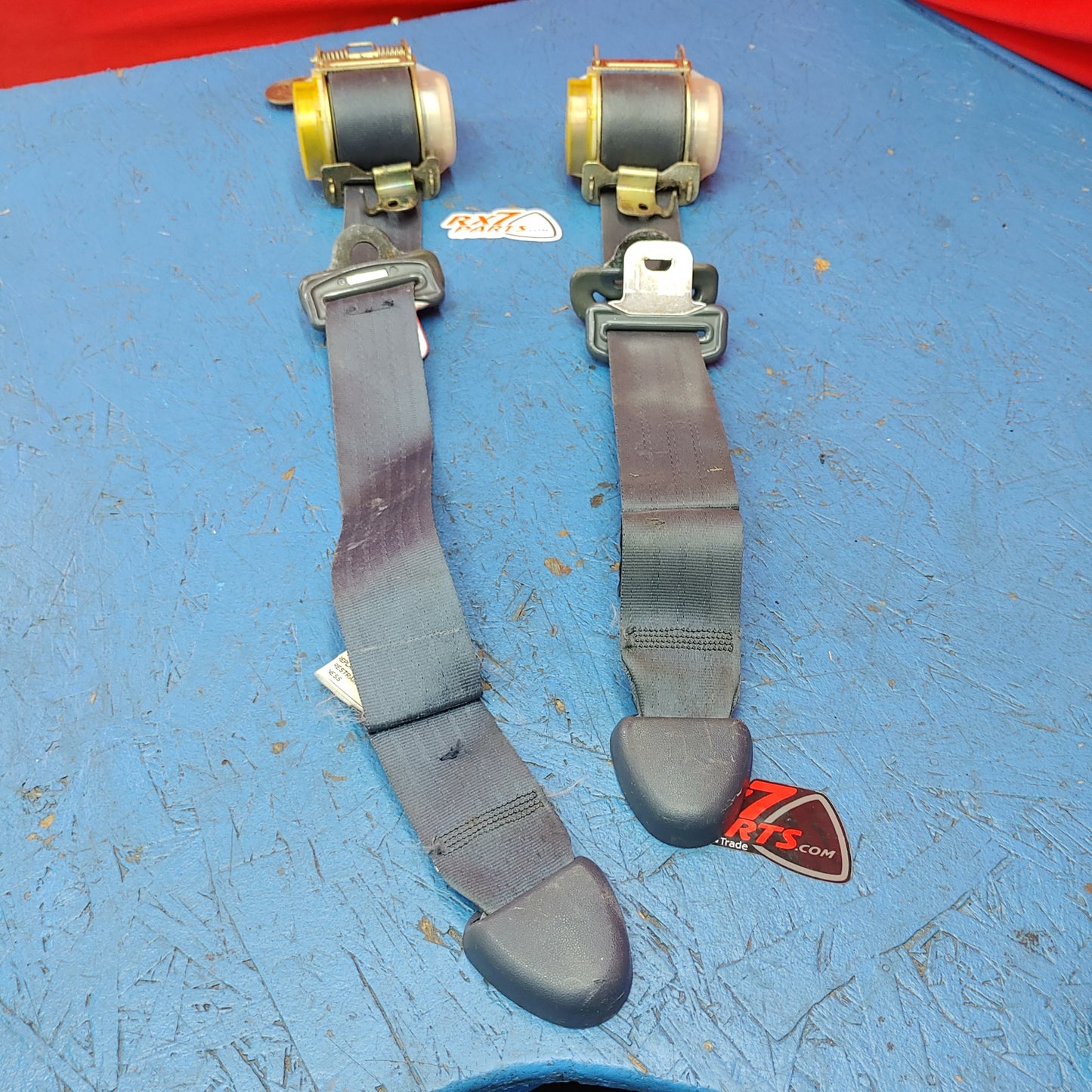 LHD, RHD Pair Of Grey Seat Belts RX7 FC FC3S 86 - 91 Mazda S12B13/2