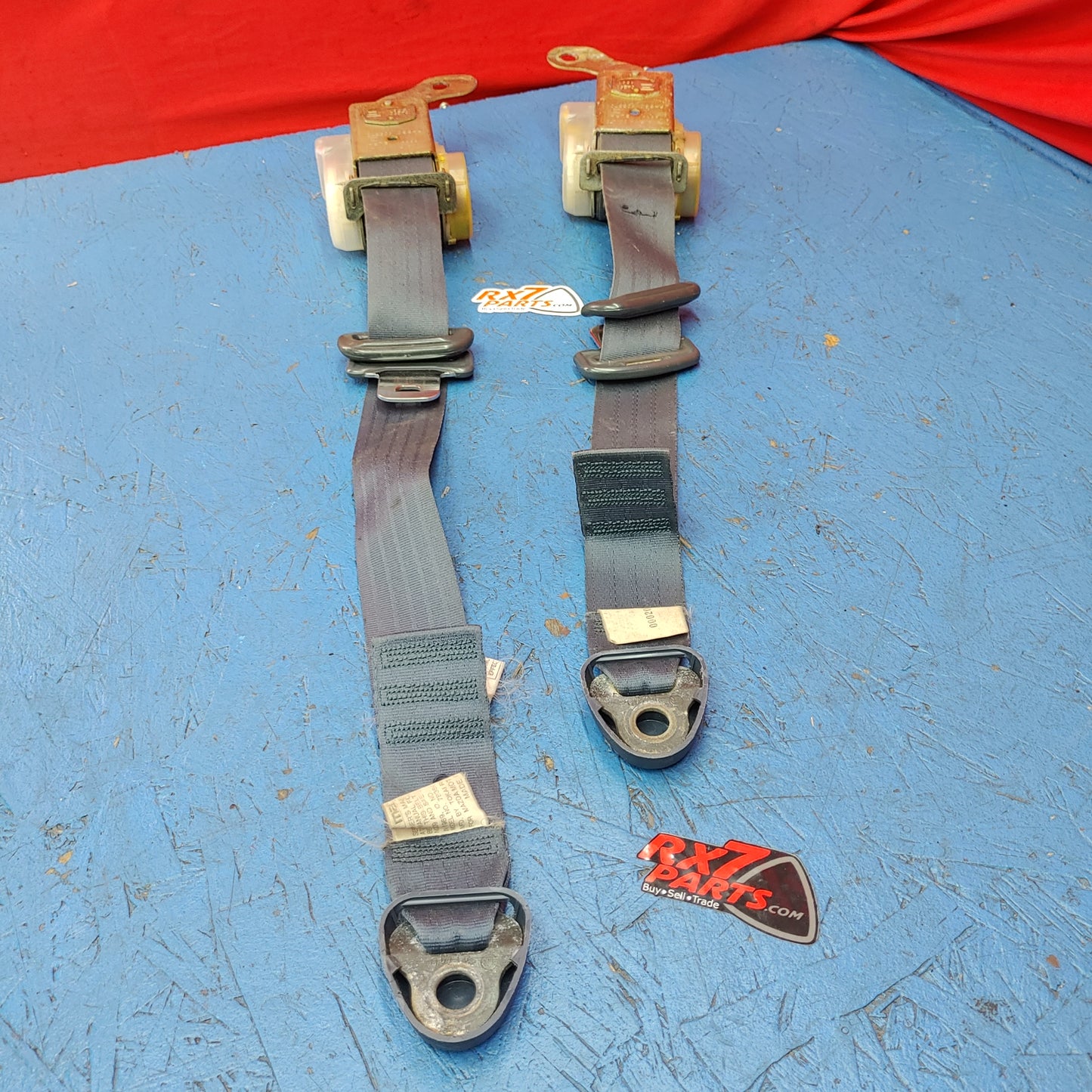 LHD, RHD Pair Of Grey Seat Belts RX7 FC FC3S 86 - 91 Mazda S12B13/2