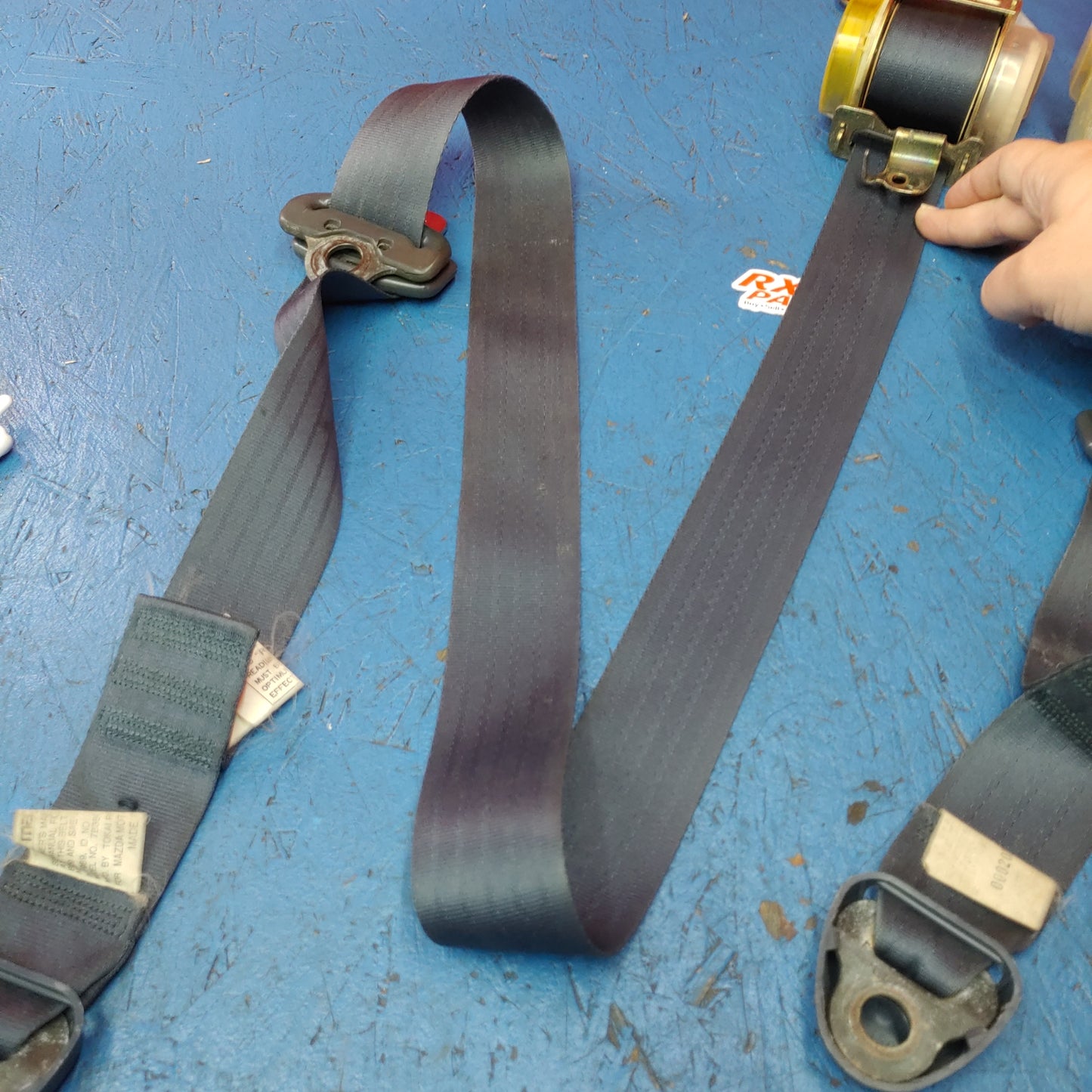 LHD, RHD Pair Of Grey Seat Belts RX7 FC FC3S 86 - 91 Mazda S12B13/2