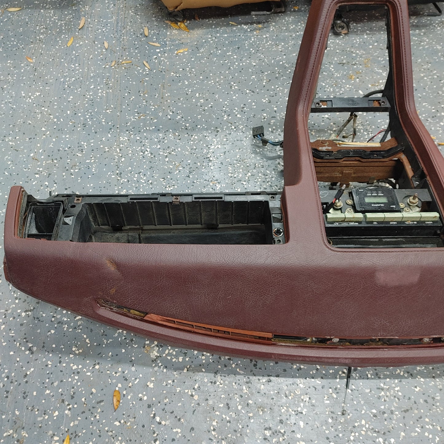 LHD RX7 FB Dark Red Dashboard With Bezel Switches FB Mazda Rx7 FB3S FB DB/8