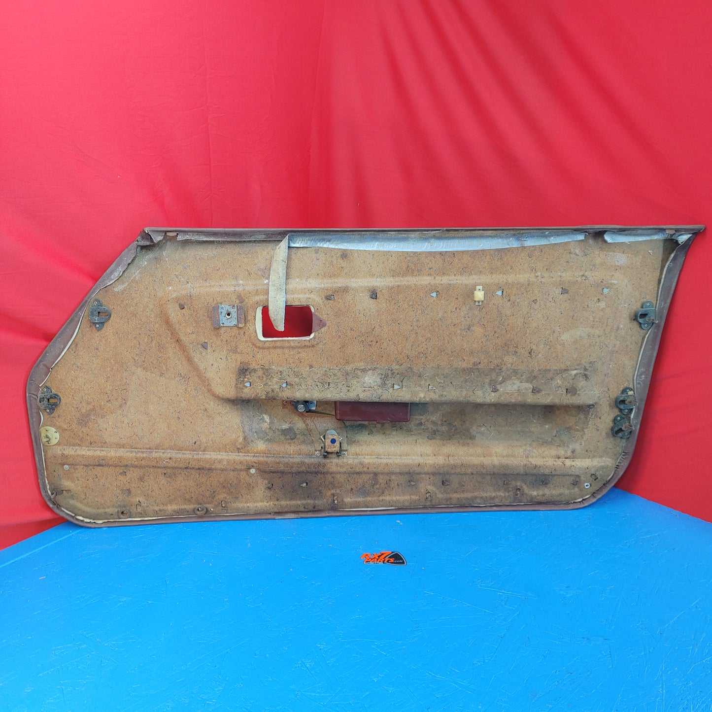 Brown Left Leather Power Window Door Card with Pocket Mazda Rx7 FB3S FB PDC26