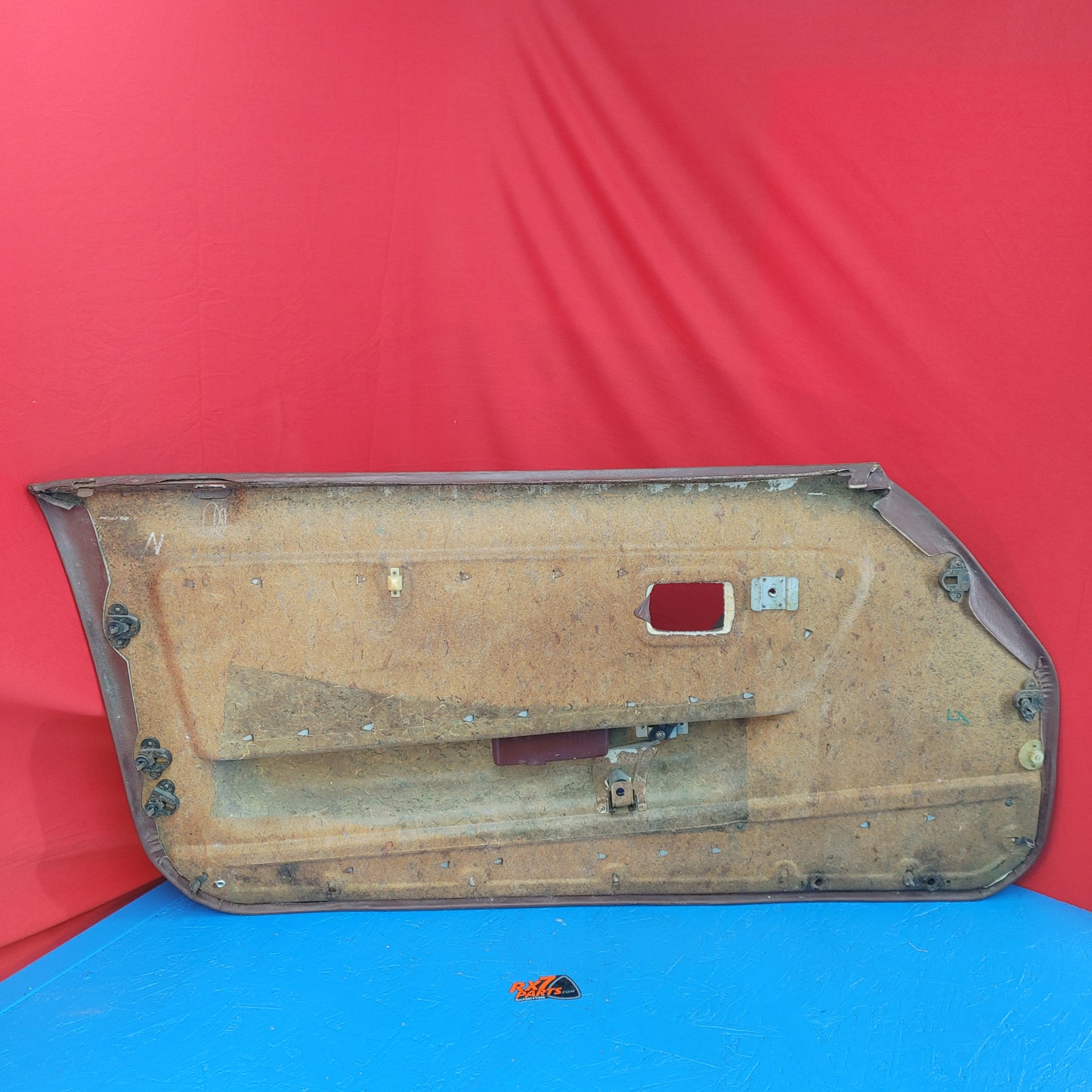 Brown Right Leather Power Window Door Card with Pocket Mazda Rx7 FB3S FB PDC22