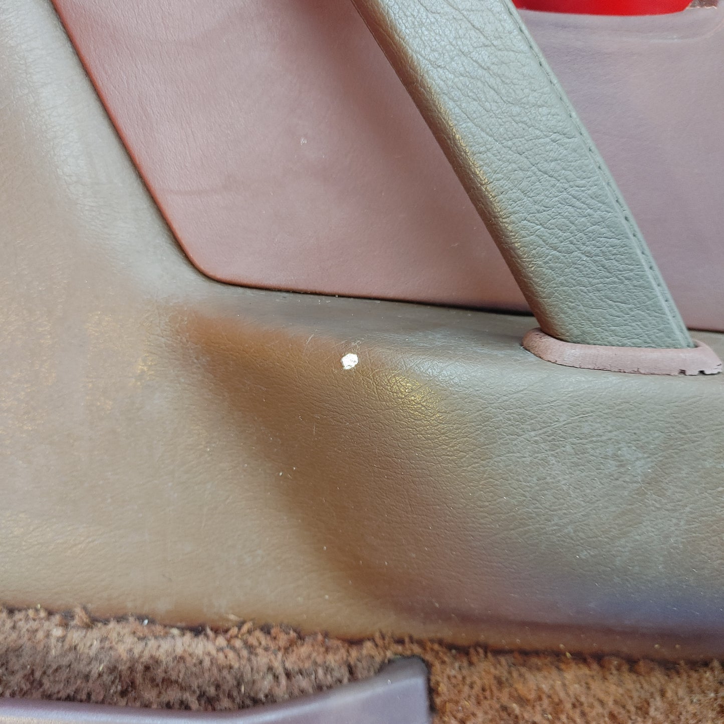 Brown Right Leather Power Window Door Card with Pocket Mazda Rx7 FB3S FB PDC22