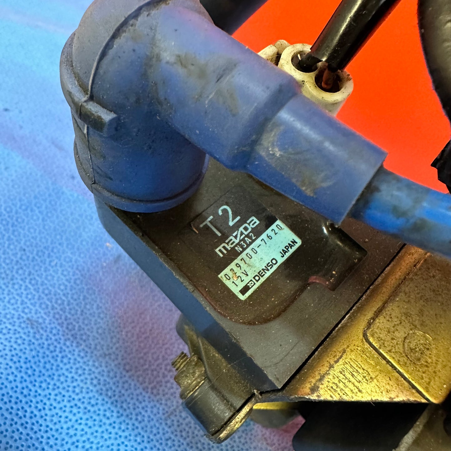 LHD, RHD OEM Ignition Coil Pack Set w Harness and used NGK Spark Plug Wires 029700:7610, 029700:7620, 029700:7630 Mazda Rx7 FD3S FD S5B16 CPW