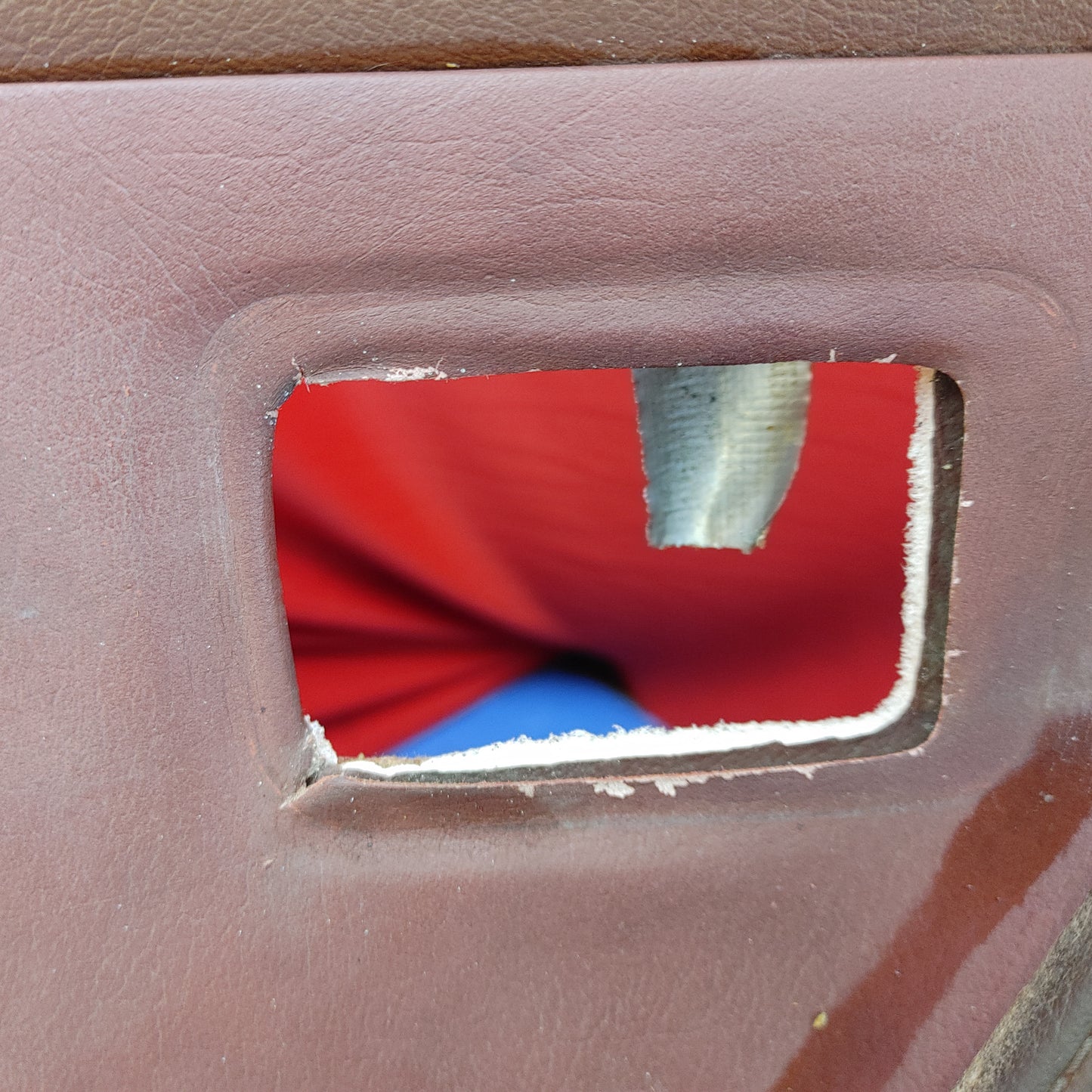 Brown Left Leather Power Window Door Card with Pocket Mazda Rx7 FB3S FB PDC26