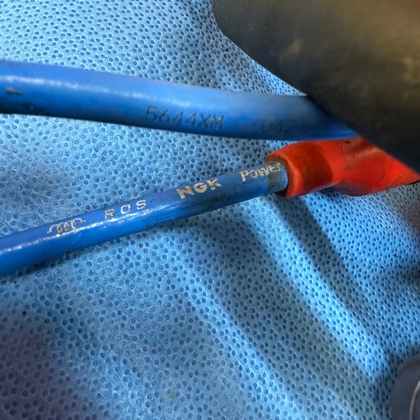 LHD, RHD OEM Ignition Coil Pack Set w Harness and used NGK Spark Plug Wires 029700:7610, 029700:7620, 029700:7630 Mazda Rx7 FD3S FD S5B16 CPW