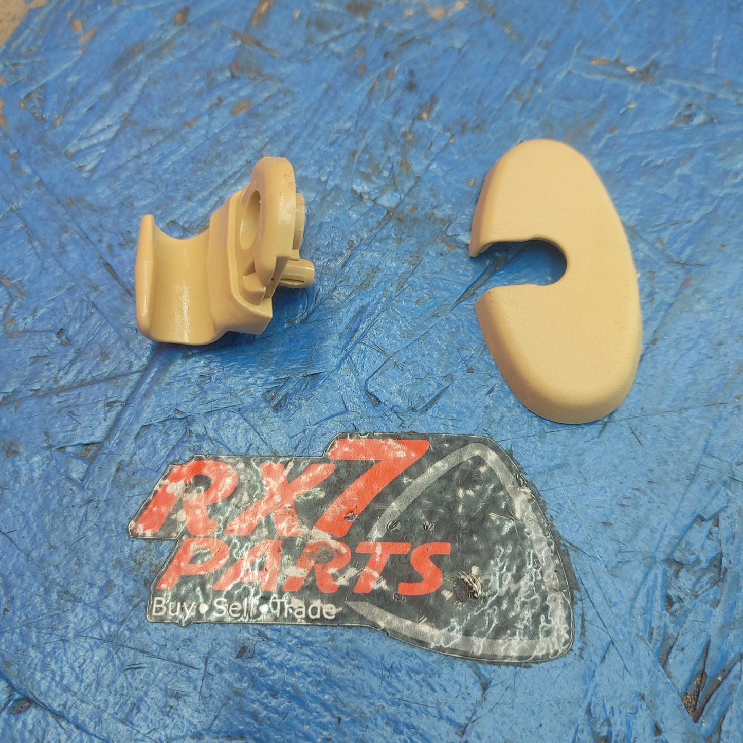 LHD, RHD Clean Tan Sun Visor Clip And Sun Visor Cap   RX7 FD FD3S 93 - 02 Mazda S7B43/3