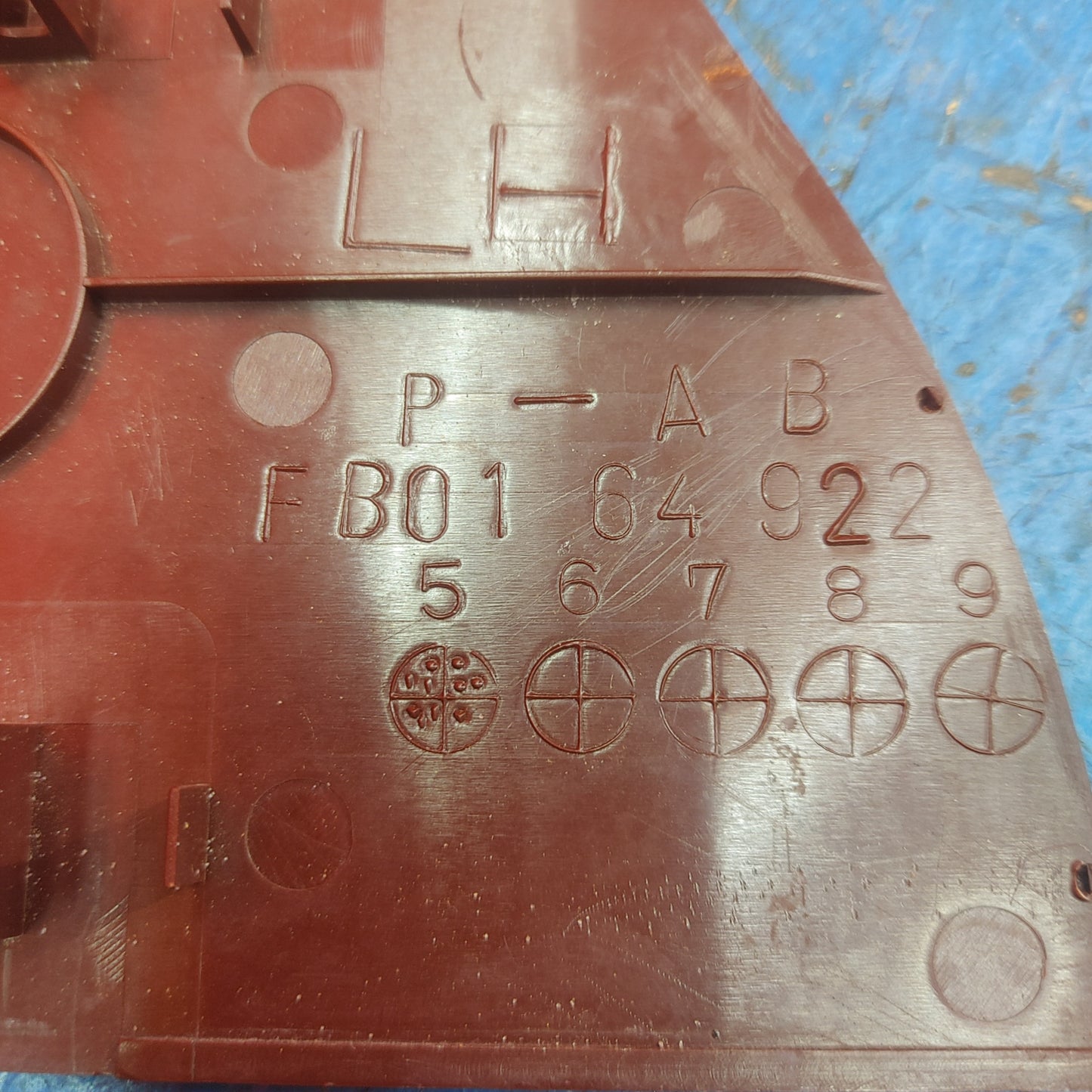 LHD Left Side Dash Cover Oem Burgundy FB01 64 922 RX7 FC FC3S 86 - 91 Mazda S9B35/7