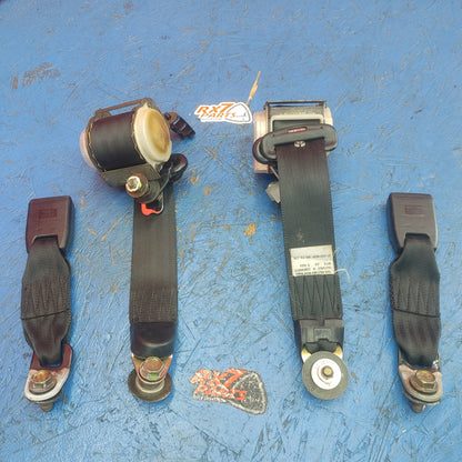 LHD, RHD Black Rear Seat Belt Set Left And Right With Buckles And Receivers  RX7 FD FD3S 93 - 02 Mazda S9B37/17