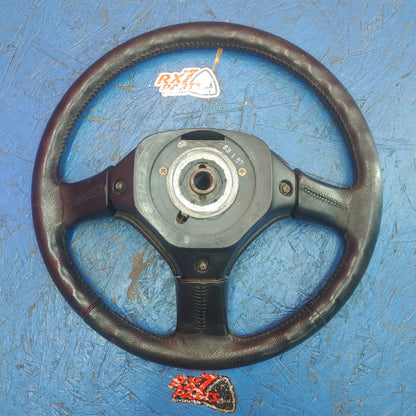 LHD, RHD Oem Black 3 Spoke Leather Steering Wheel  RX7 FC FC3S 86 - 91 Mazda S9B39/2