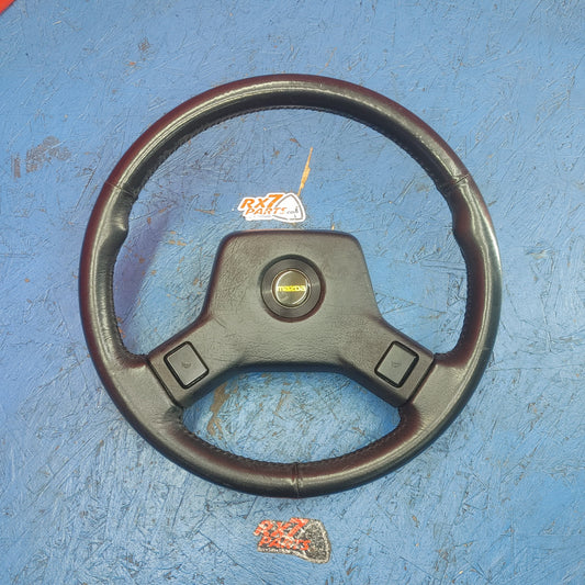 LHD, RHD Oem Black 2 Spoke Leather Steering Wheel  RX7 FC FC3S 86 - 91 Mazda S9B40/1