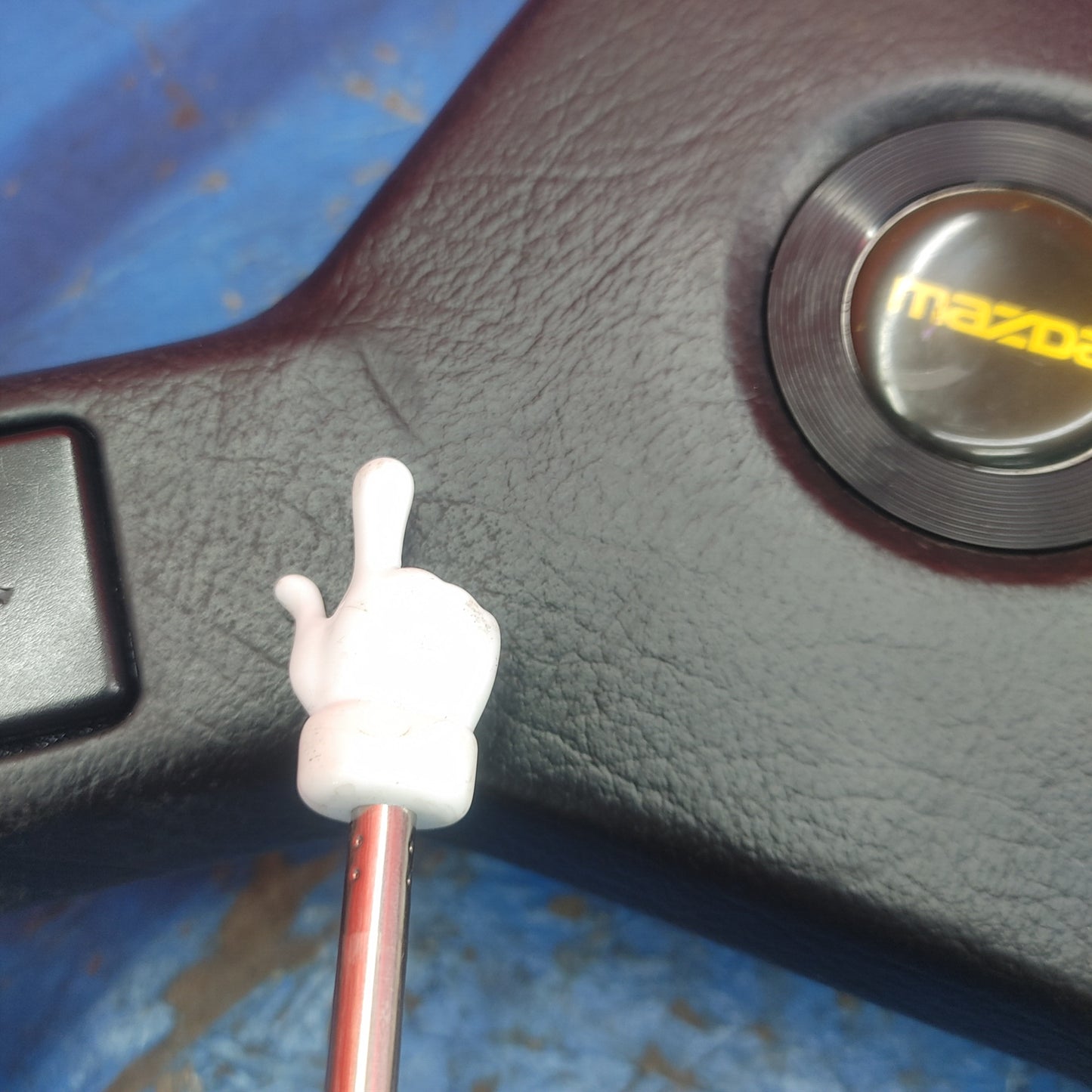 LHD, RHD Oem Black 2 Spoke Leather Steering Wheel  RX7 FC FC3S 86 - 91 Mazda S9B40/1