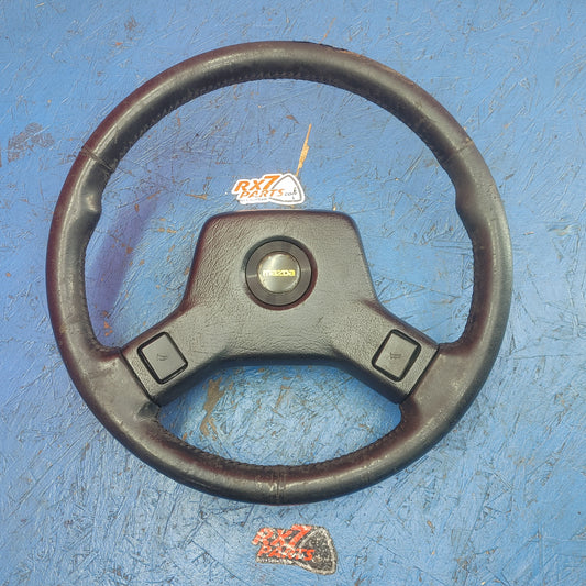 LHD, RHD Oem Black 2 Spoke Leather Steering Wheel  RX7 FC FC3S 86 - 91 Mazda S9B40/2