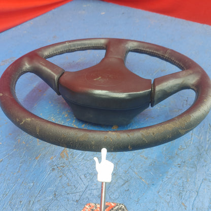 LHD, RHD Oem Black 3 Spoke Leather Steering Wheel  RX7 FC FC3S 86 - 91 Mazda S9B40/3