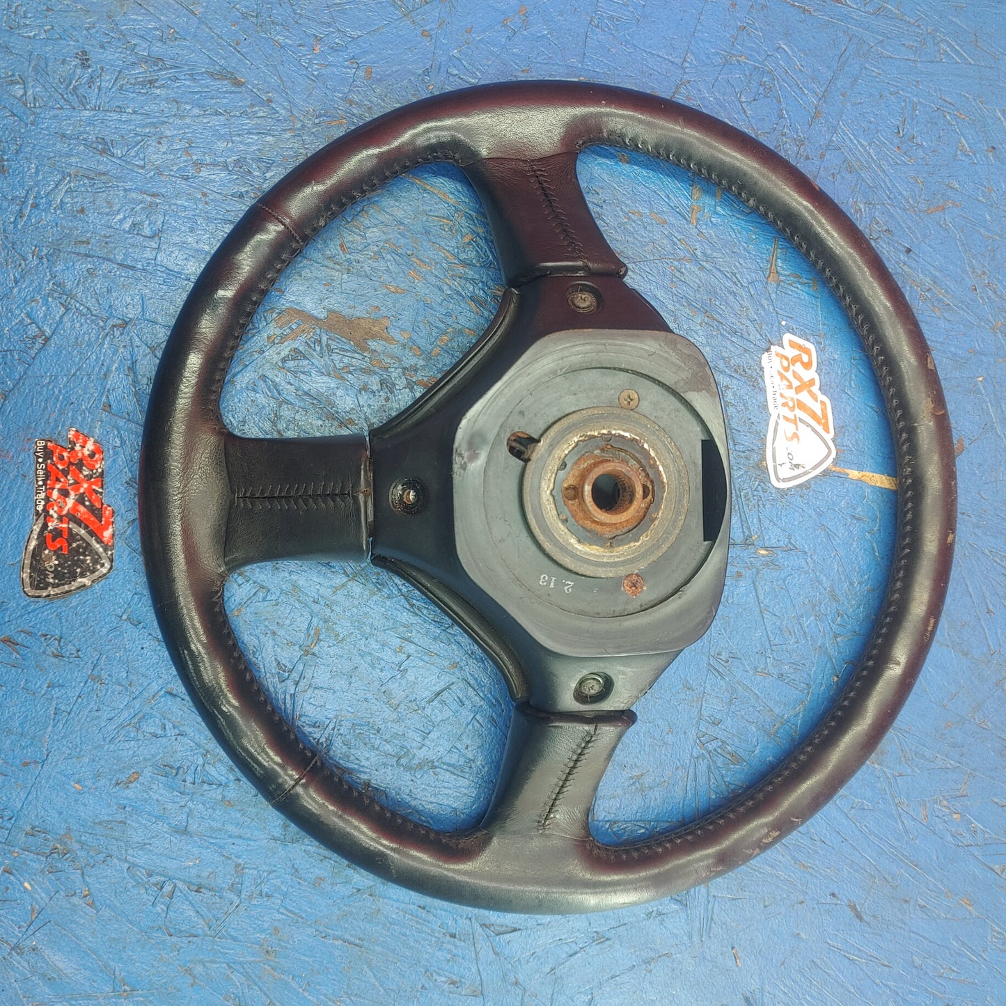 LHD, RHD Oem Black 3 Spoke Leather Steering Wheel  RX7 FC FC3S 86 - 91 Mazda S9B40/3