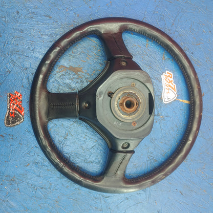 LHD, RHD Oem Black 3 Spoke Leather Steering Wheel  RX7 FC FC3S 86 - 91 Mazda S9B40/3