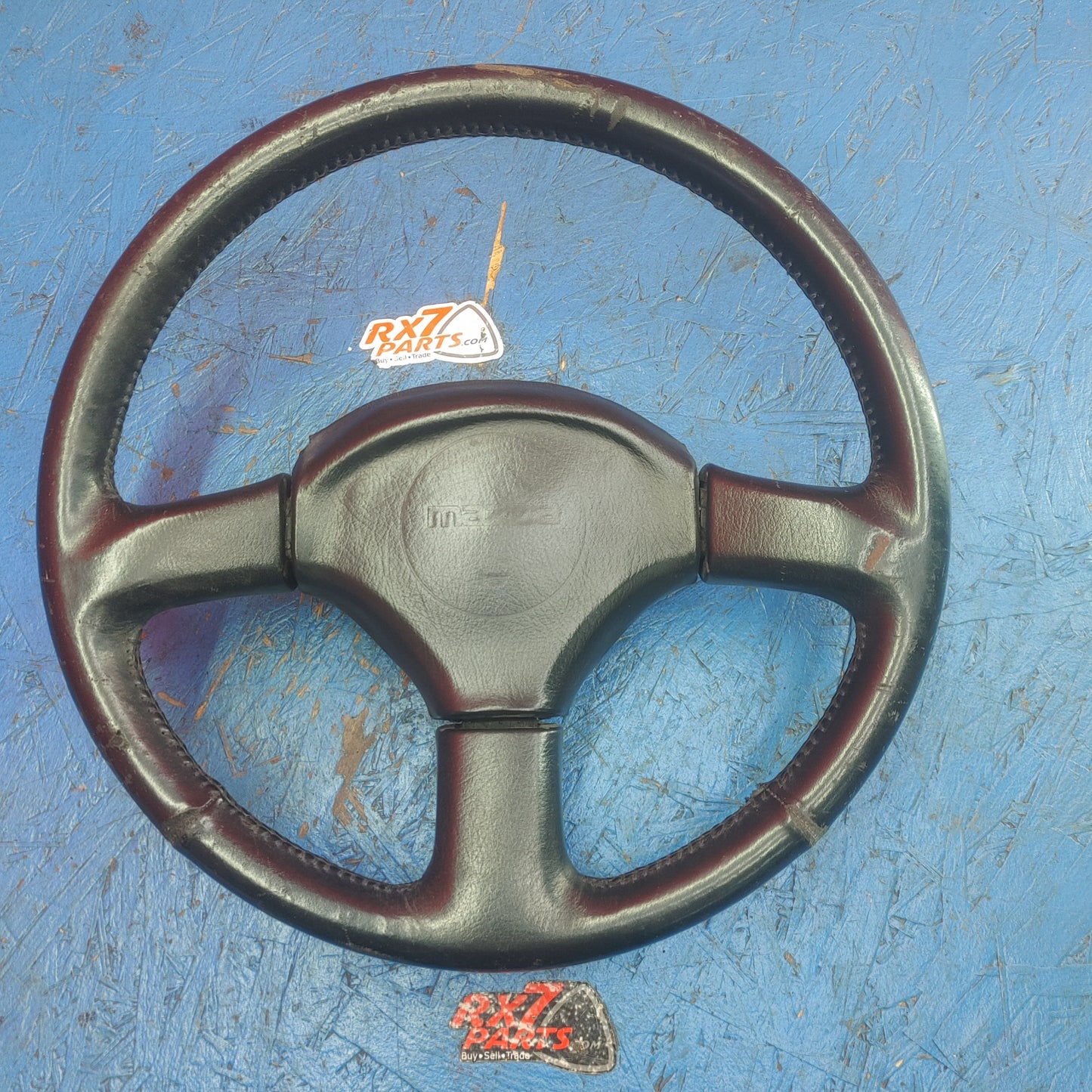 LHD, RHD Oem Black 3 Spoke Leather Steering Wheel  RX7 FC FC3S 86 - 91 Mazda S9B40/4