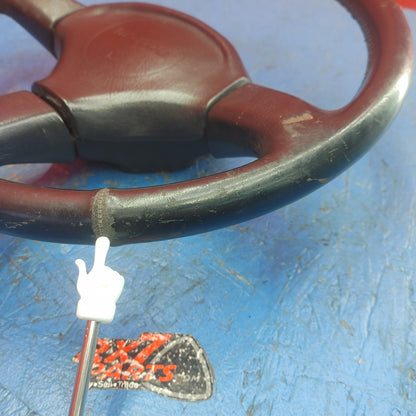 LHD, RHD Oem Black 3 Spoke Leather Steering Wheel  RX7 FC FC3S 86 - 91 Mazda S9B40/4