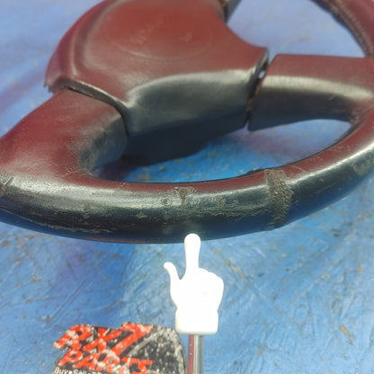 LHD, RHD Oem Black 3 Spoke Leather Steering Wheel  RX7 FC FC3S 86 - 91 Mazda S9B40/4