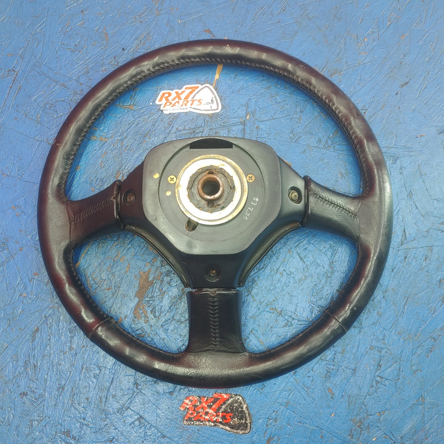 LHD, RHD Oem Black 3 Spoke Leather Steering Wheel  RX7 FC FC3S 86 - 91 Mazda S9B40/4