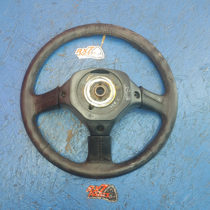 LHD, RHD Oem Black 3 Spoke Leather Steering Wheel  RX7 FC FC3S 86 - 91 Mazda S9B41/1