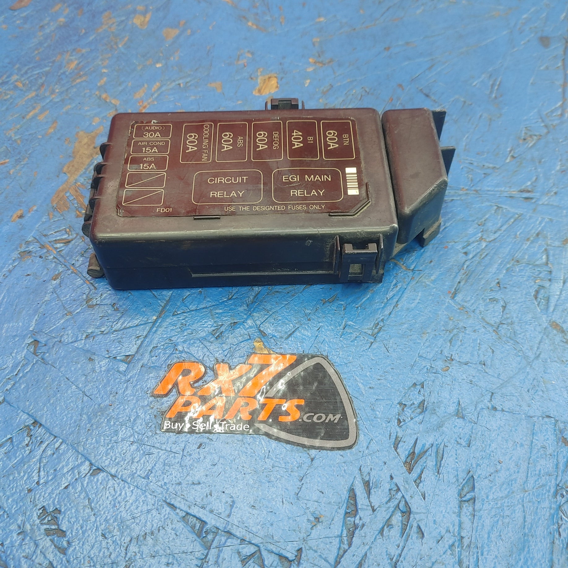 LHD, RHD Engine Bay Fuse Box Lid Cover RX7 FD FD3S 93 - 02 Mazda S10B3 ...