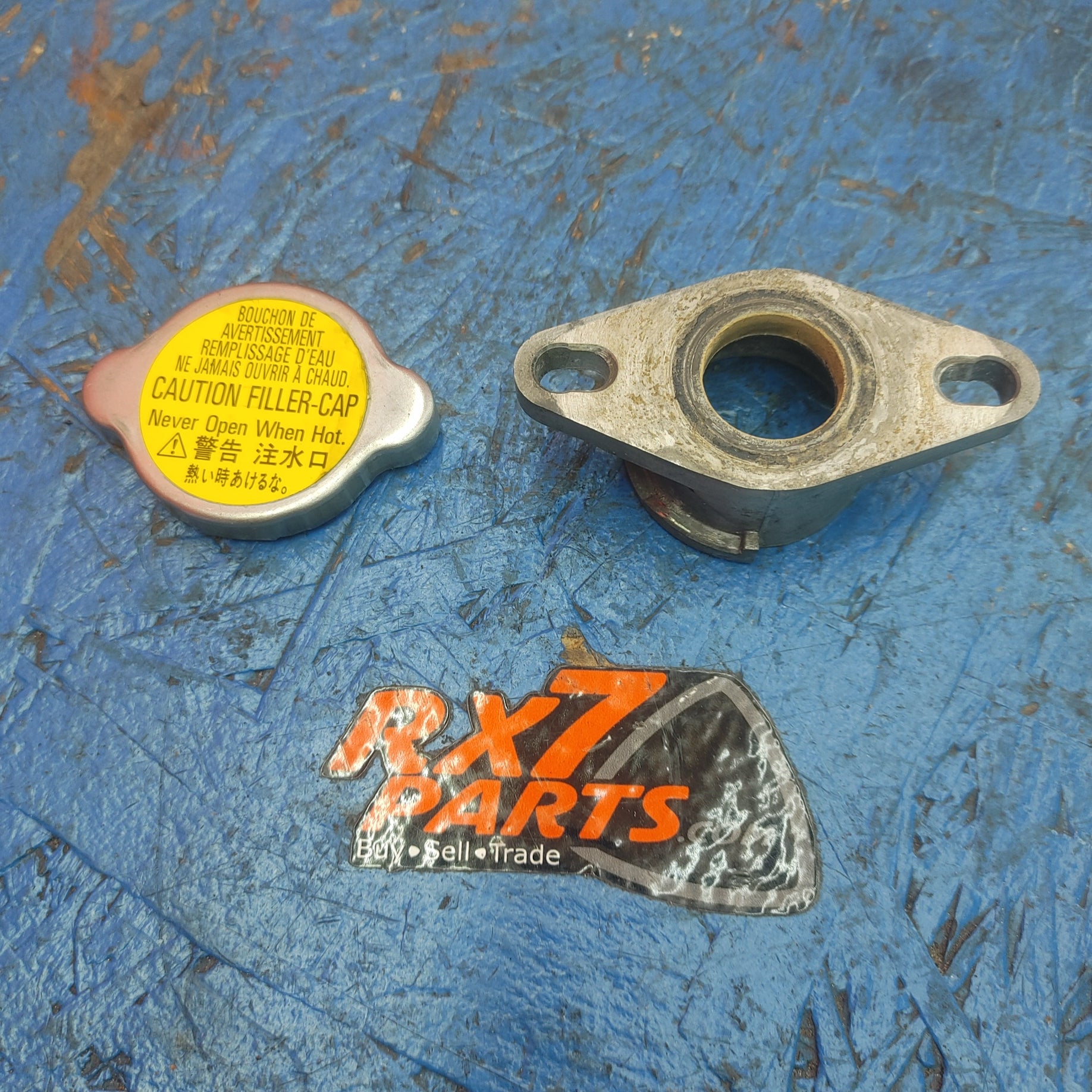 LHD, RHD Thermostat Housing Cap And Aluminum Base S4B44/6 RX7 FD FD3S 93 - 02 Mazda N3C115175 - RX7Parts