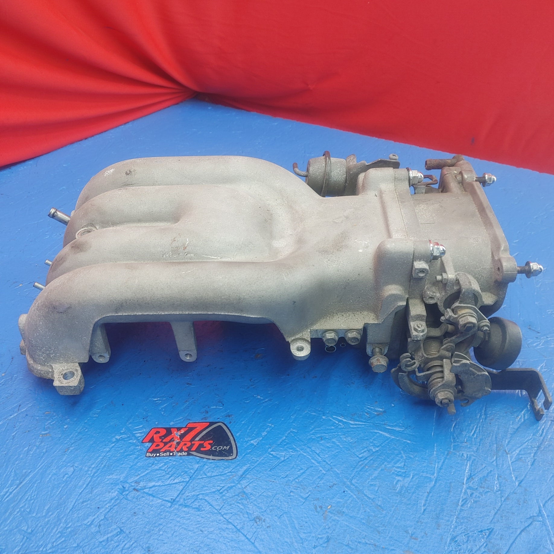 LHD, RHD Upper Intake Manifold With Double Throttle Cable Wheel  RX7 FD FD3S 93 - 02 Mazda SH2B5/16 - RX7Parts