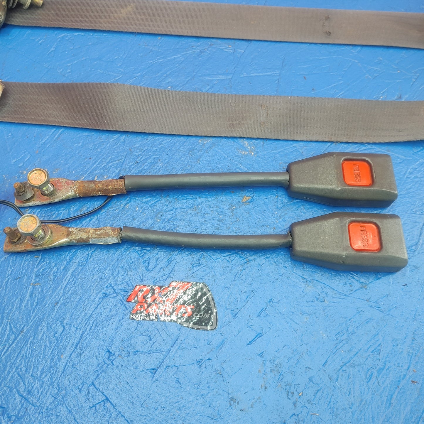 LHD, RHD Grey Seat Belts And Buckle Release Set Pair  RX7 FC FC3S 86 - 91 Mazda SH3B6/2