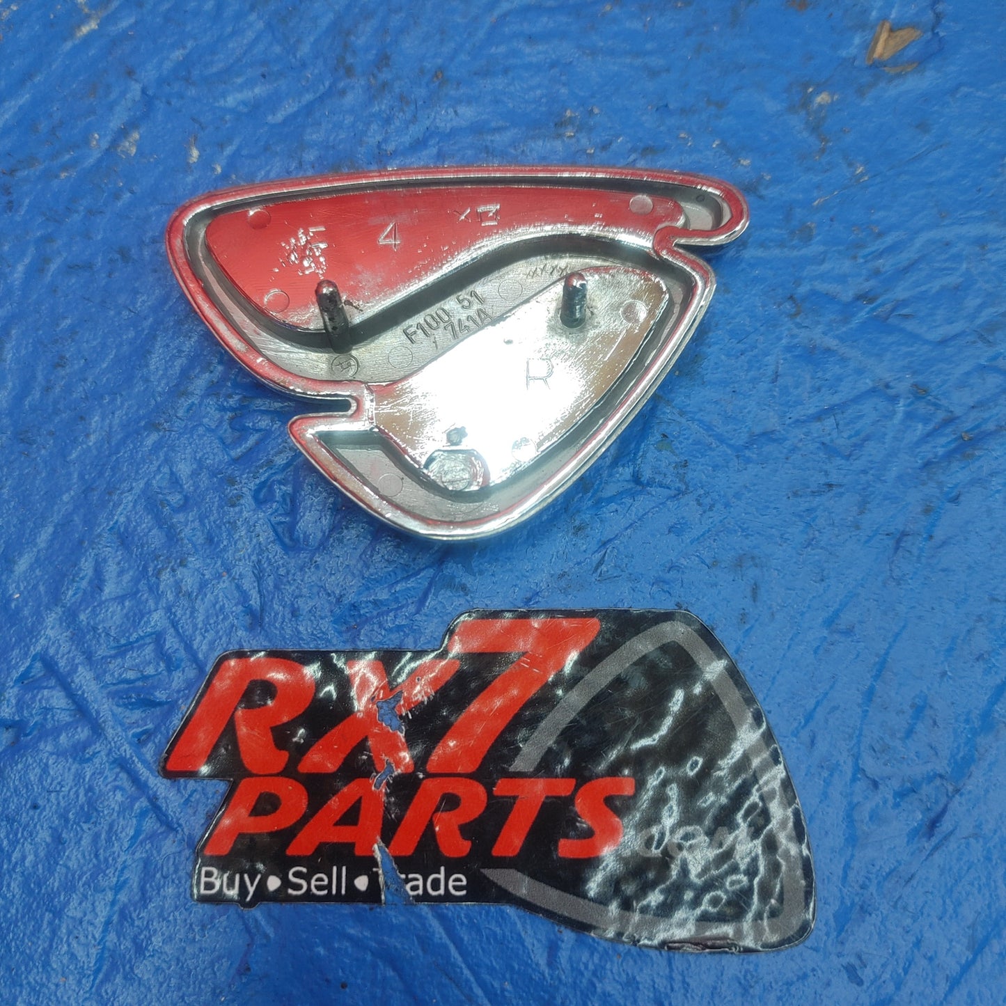 LHD, RHD Rear Efini Mascot Logo Emblem White F100 51 741A RX7 FD FD3S 93 - 02 Mazda SH3B6/8 - RX7Parts