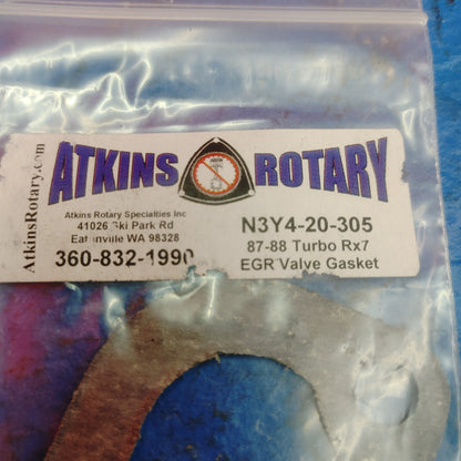 LHD, RHD 1987 Thru 1988 Series 4 S4 Turbo 2 Egr Valve Gasket And Intake Manifold O Ring Gaskets  N3Y4 20 305 RX7 FC FC3S T2 Turbo 2 TII 86 - 91 Mazda SH3B9/18