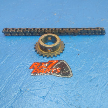 LHD, RHD 12A Only Oil Pump Drive Gear Sprocket And Chain  RX7 RX-7 SA SA22C FB FB3S 79 - 85 SA SA22C FB FB3S 12A SH4B6/29