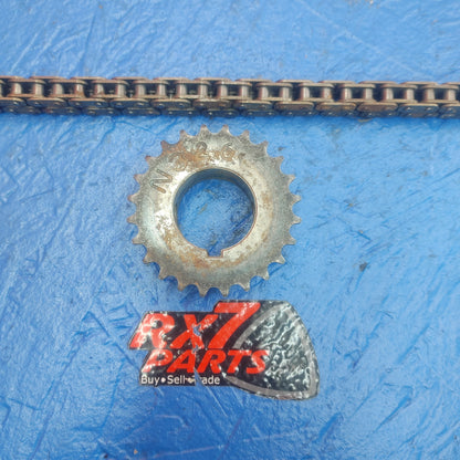 LHD, RHD 12A Only Oil Pump Drive Gear Sprocket And Chain  RX7 RX-7 SA SA22C FB FB3S 79 - 85 SA SA22C FB FB3S 12A SH4B6/29
