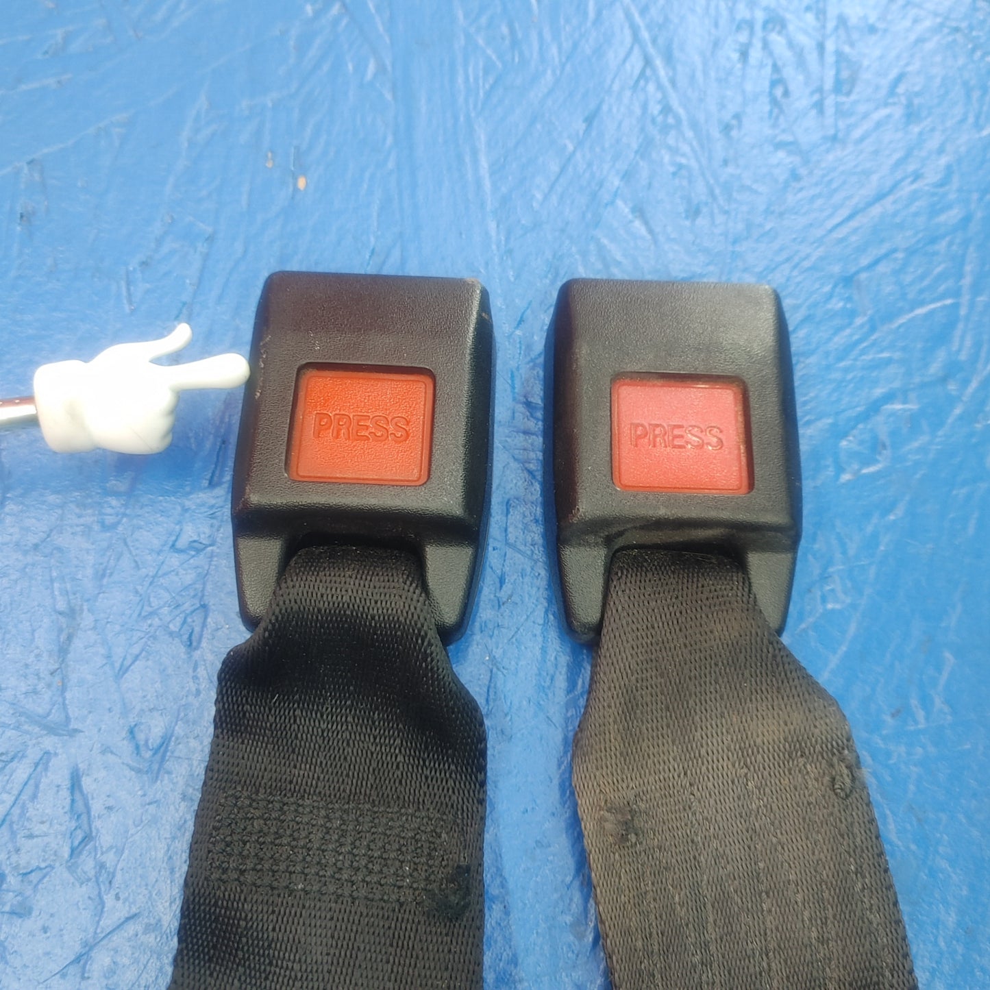 LHD, RHD Black Rear Seat Belt Set Left And Right With Buckles And Receivers  RX7 RX-7 FD FD3S 13B-REW 92 - 02 FD FD3S 13B-REW SH5B2/3