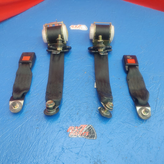 LHD, RHD Black Rear Seat Belt Set Left And Right With Buckles And Receivers  RX7 RX-7 FD FD3S 13B-REW 92 - 02 FD FD3S 13B-REW SH5B2/4