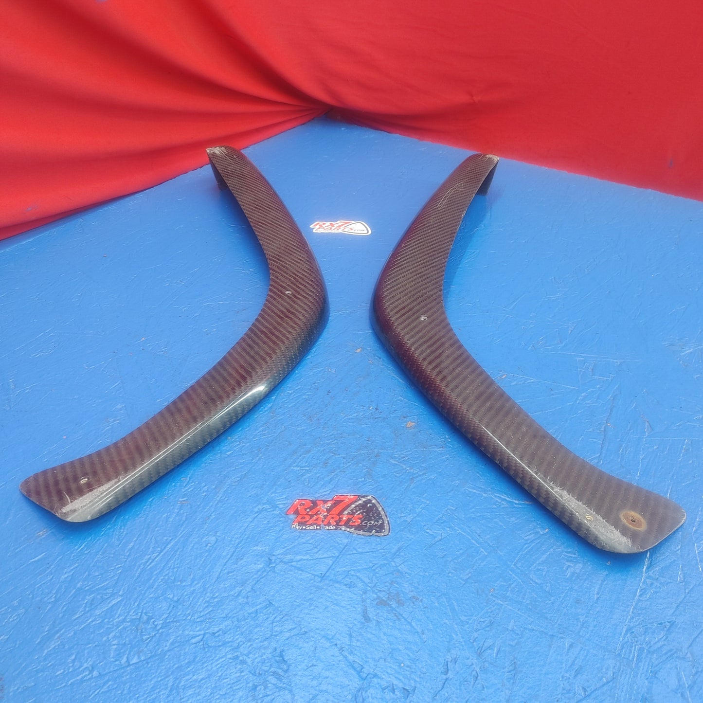 LHD, RHD Carbon Fiber Bumper Lip Extensions  RX7 RX-7 FD FD3S 13B-REW 92 - 02 FD FD3S 13B-REW S4B0/453 - RX7Parts