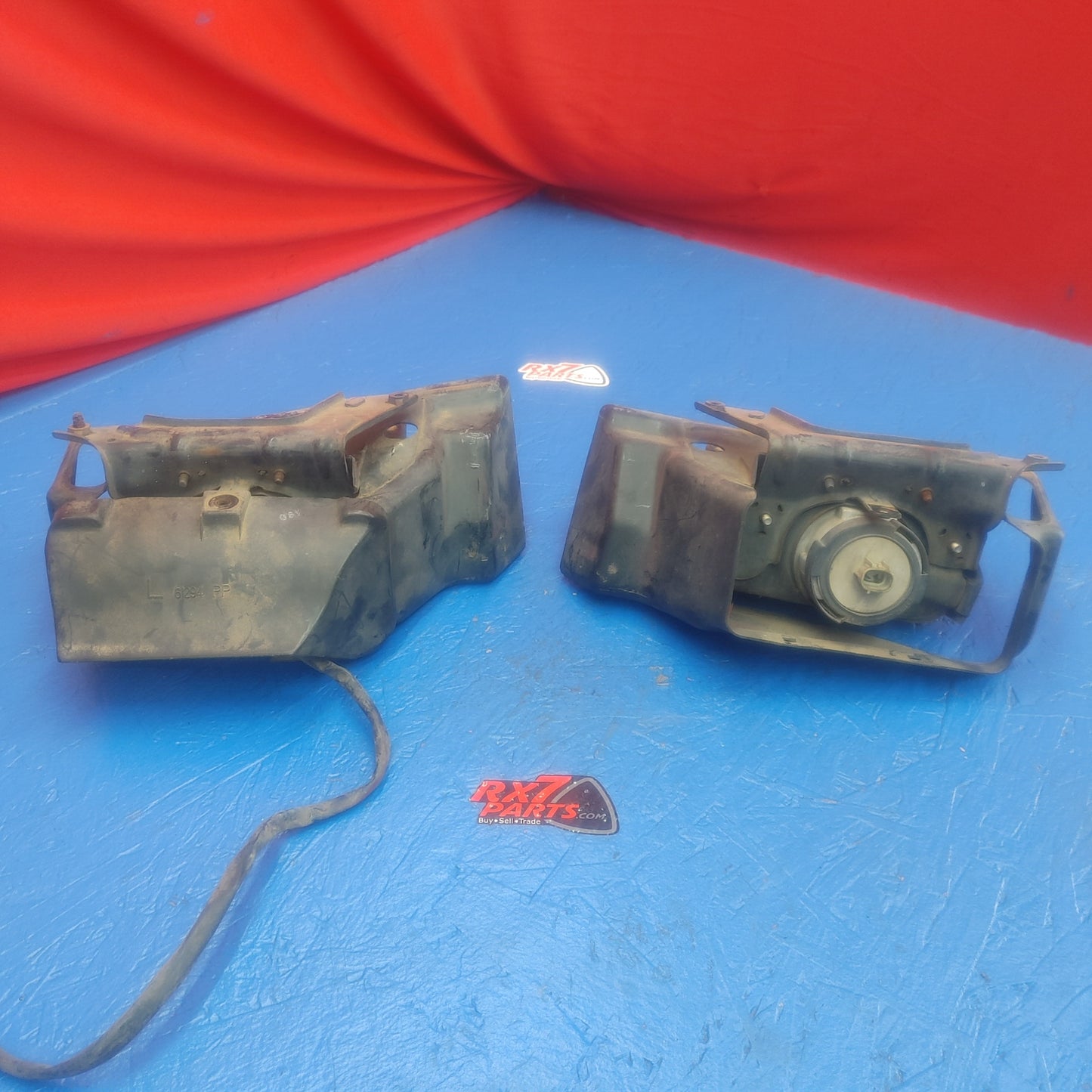 LHD, RHD 89 - 91 Fog Light Set With Mounting Brackets  RX7 RX-7 FC S5 FC3S 89 - 91 FC FC3S 13B SH7B16/24
