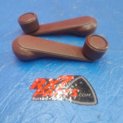 LHD, RHD Maroon Window Crank Handle Pair Set  RX7 RX-7 FC FC3S 86 - 91 FC FC3S 13B SH7B16/33