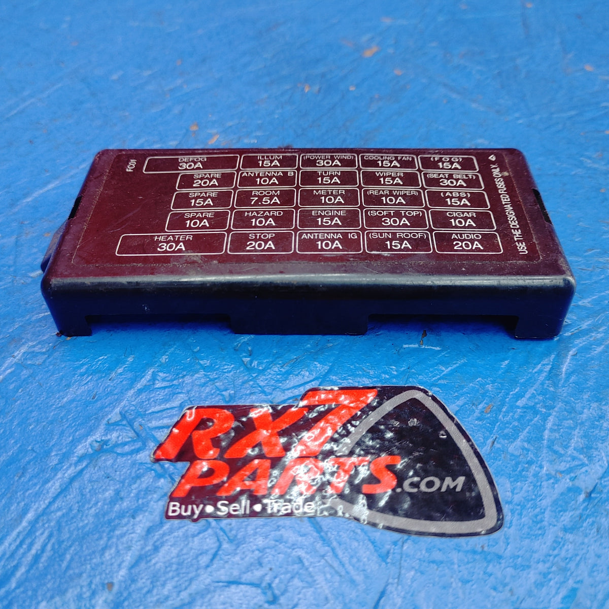 USED LHD, RHD Interior Fuse Box Cover Cap Panel  RX7 FC S15B39/34