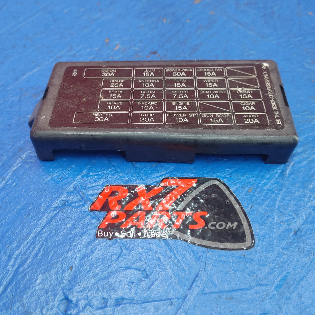 USED LHD, RHD Interior Fuse Box Cover Cap Panel  RX7 FC S15B39/36