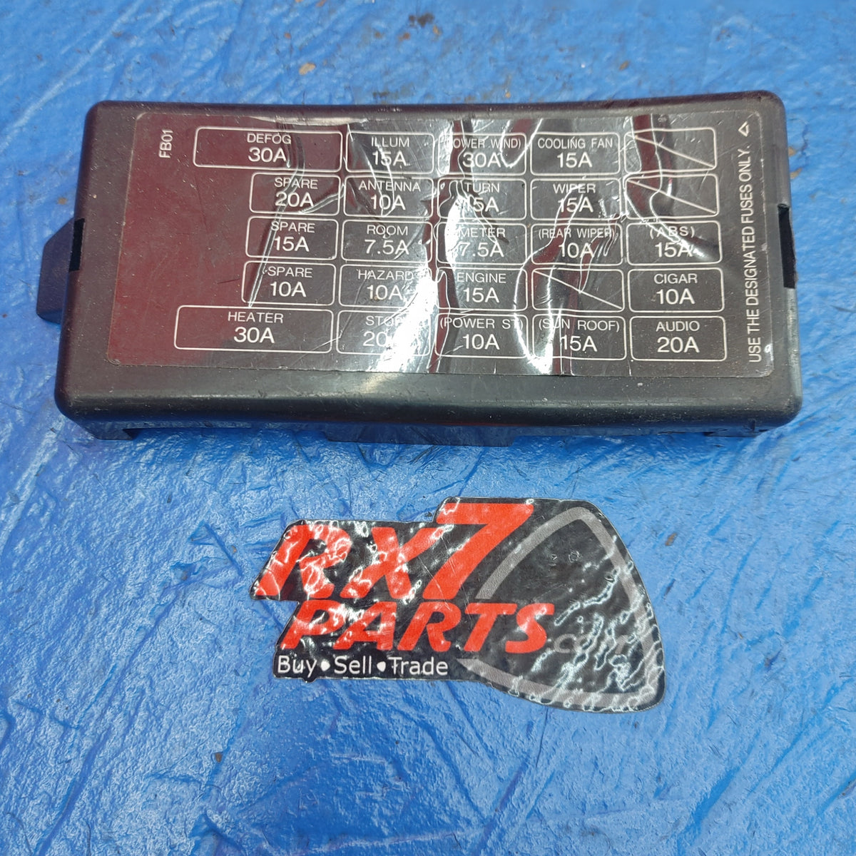 USED LHD, RHD Interior Fuse Box Cover Cap Panel  RX7 FC S15B39/39