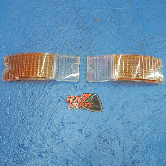 USED LHD, RHD Front Corner Marker Turn Signal Lamp Lens Pair Set 041 0509 L 041 0509 R RX7 FB ONLY S15B39/42