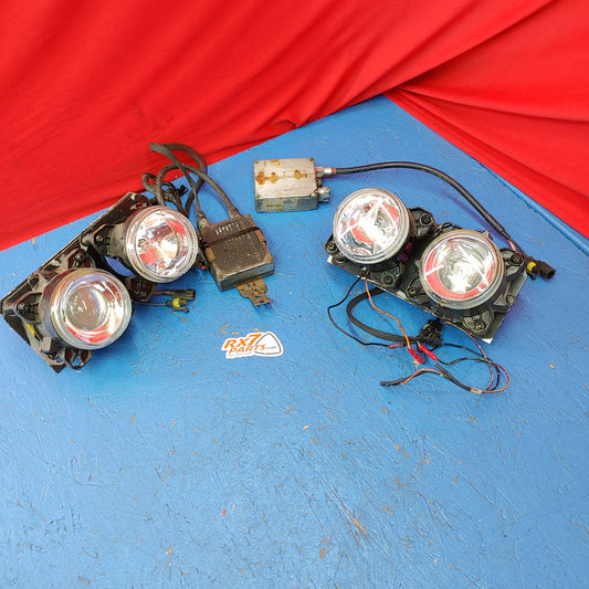 LHD, RHD Hella Projector Headlight Assemblies for RE Amemiya Style Sleek Kit  RX7 FD FD3S 93 - 02 Mazda S4B0/193
